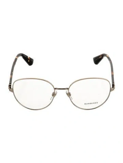 Pre-owned Burberry Round Eyeglasses In Brown