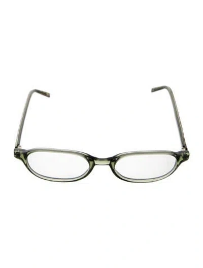 Pre-owned Burberry Round Eyeglasses In Green