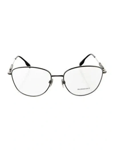 Pre-owned Burberry Round Eyeglasses In Silver