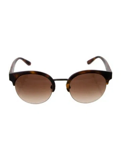Pre-owned Burberry Round Gradient Sunglasses In Brown