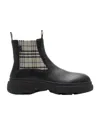 Burberry Creeper Chelsea Low Ankle Boots For Women In Black