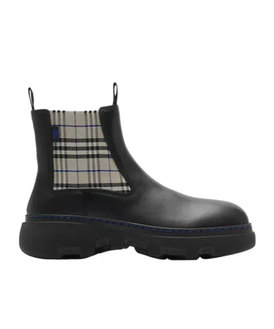 BURBERRY BURBERR CREEPER CHELSEA LOW ANKLE BOOTS