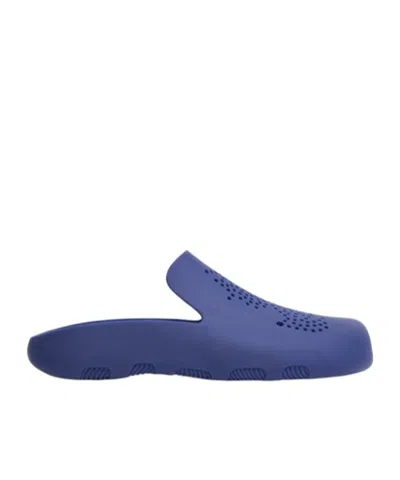 Burberry Round Head Slippers In Blue