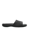Burberry Embossed Check Dive Slides In Black