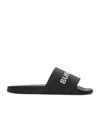 Burberry Round Head Slippers In Black/optical White