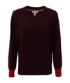 Burberry Round-neck And Long-sleeved Sweater In Black