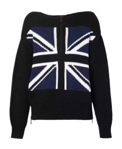 Burberry Round-neck Knitted Cardigan In Black
