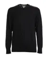 Burberry Crew Neck Knitwear With Distinctive Patterned Collar In Black