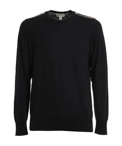 Burberry Ralph Lauren Purple Label Cable Pullover In Black