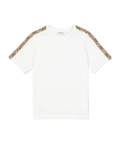 Burberry Round Neck Short Sleeve T-shirt In White