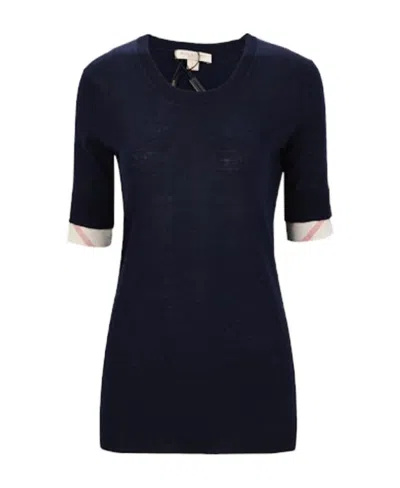 Burberry Round Neck Sweater In Black