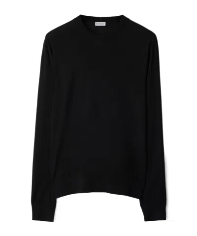 BURBERRY BURBERRY B-SHIELD EMBROIDERED KNITTED JUMPER