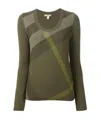 Burberry Round-neck Sweater In Green