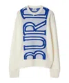 Burberry Logo Wool Sweater In White