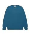 Burberry Round-necked Sweater In Blue