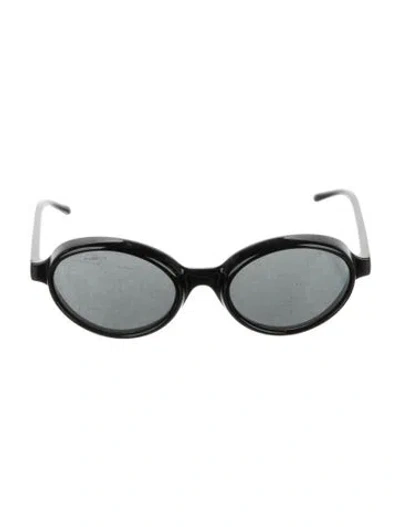 Pre-owned Burberry Round Tinted Sunglasses In Black