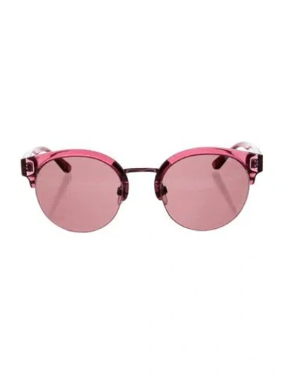 Pre-owned Burberry Round Tinted Sunglasses In Pink