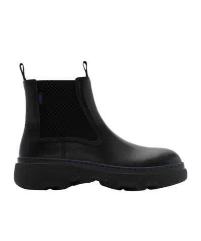BURBERRY BURBERRY ROUND-TOE CHELSEA ANKLE BOOTS
