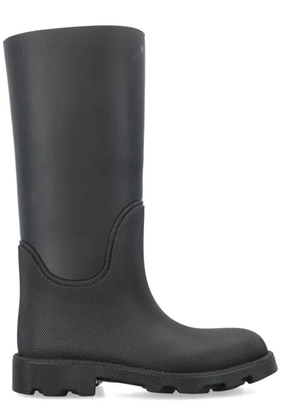 BURBERRY ROUND-TOE CHUNKY-SOLE BOOTS