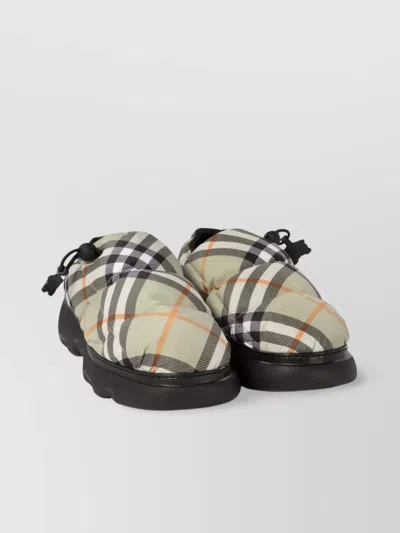 Burberry Round Toe Rubber Sole Loafers