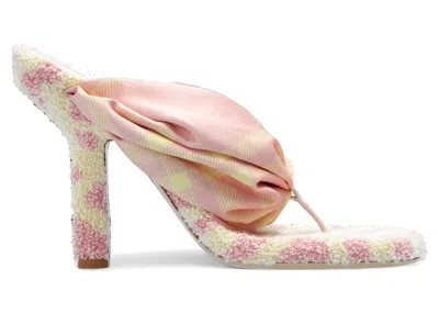 Pre-owned Burberry Roundtoe Slipon Pumps (women's) Sneakers In Light Pink/yellow