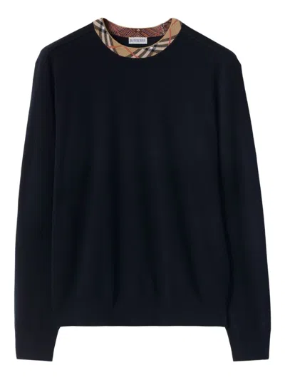 BURBERRY BURBERRY ROW NECK SWEATHER WITH LOGO