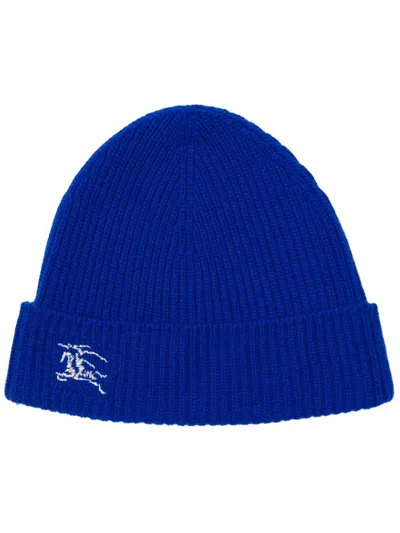 BURBERRY BURBERRY ROYAL BLUE CASHMERE BEANIE
