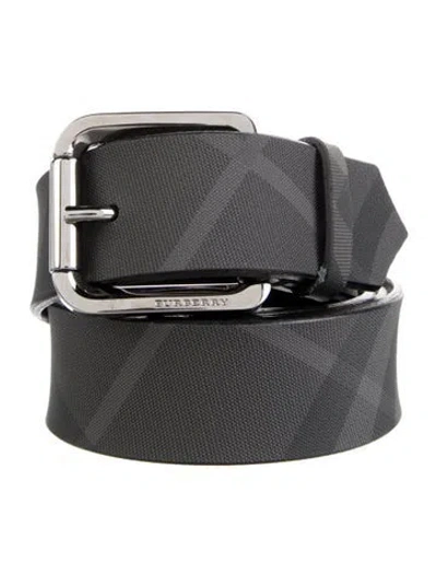 Pre-owned Burberry Rubber Belt In Black