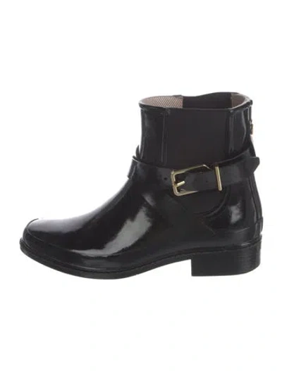 Pre-owned Burberry Rubber Boots In Black
