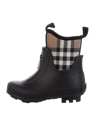 Pre-owned Burberry Babies' Rubber Boots In Black