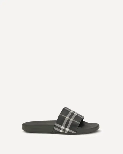 BURBERRY RUBBER CHECK SLIPPERS