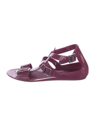 Pre-owned Burberry Rubber Gladiator Sandals In Multi