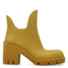 Burberry Woman Ankle Boots Mustard Size 8 Rubber