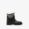 Burberry Marsh Stamp Rubber Ankle Boots In Black