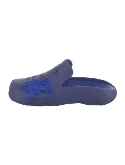 Pre-owned Burberry Rubber Mules In Blue
