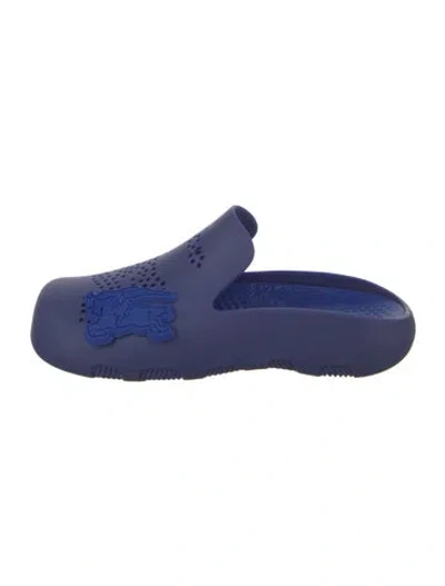 Pre-owned Burberry Rubber Mules In Blue