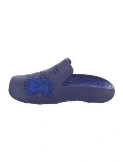 Pre-owned Burberry Rubber Mules In Blue