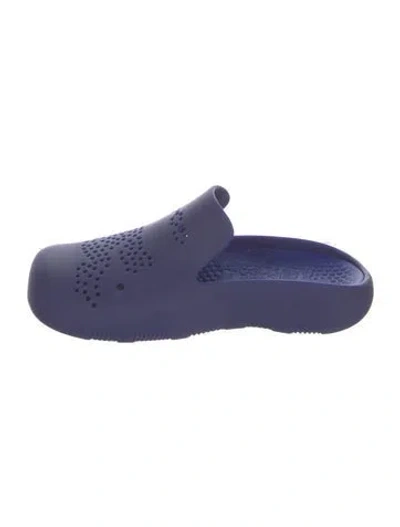 Pre-owned Burberry Rubber Mules In Blue