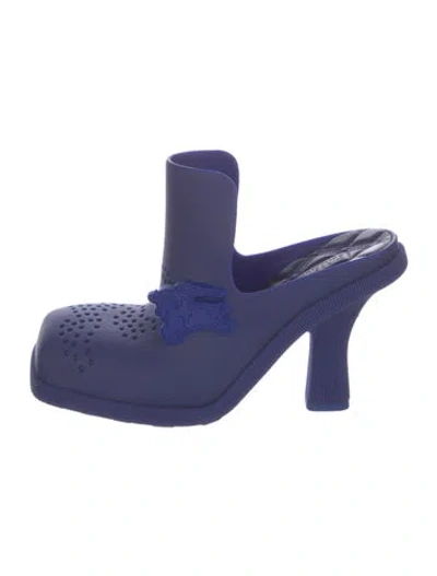 Pre-owned Burberry Rubber Mules In Blue