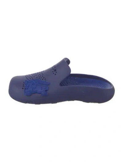 Pre-owned Burberry Rubber Mules In Blue