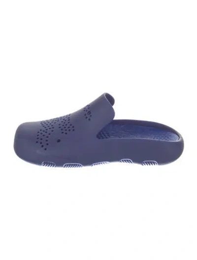 Pre-owned Burberry Rubber Mules In Blue