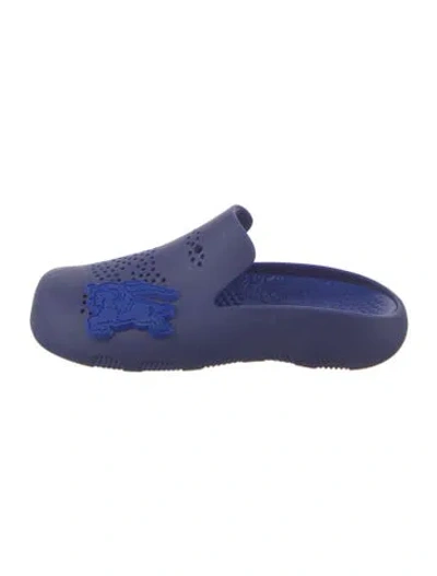 Pre-owned Burberry Rubber Mules In Blue