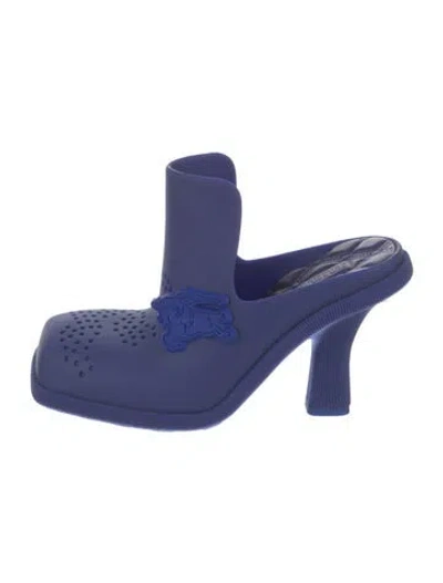 Pre-owned Burberry Rubber Mules In Blue