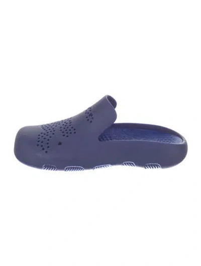 Pre-owned Burberry Rubber Mules In Blue