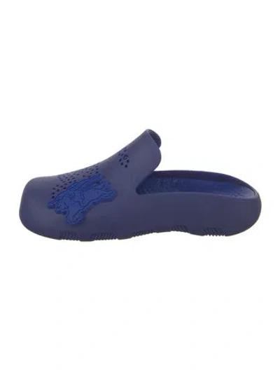Pre-owned Burberry Rubber Mules In Blue