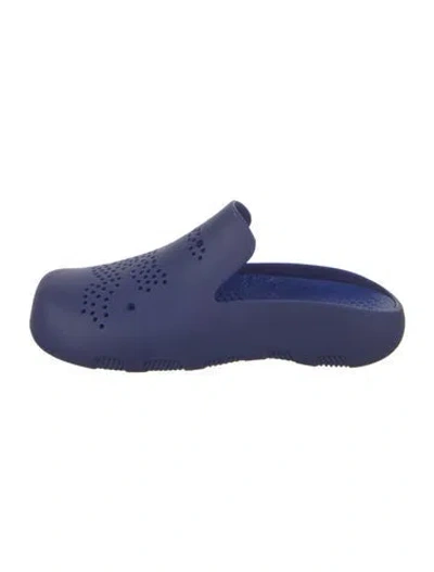 Pre-owned Burberry Rubber Mules In Blue