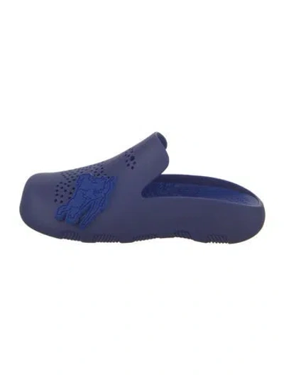 Pre-owned Burberry Rubber Mules In Blue