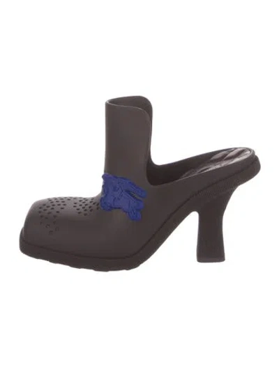 Pre-owned Burberry Rubber Mules In Brown