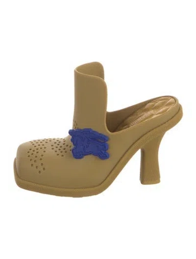 Pre-owned Burberry Rubber Mules In Neutral