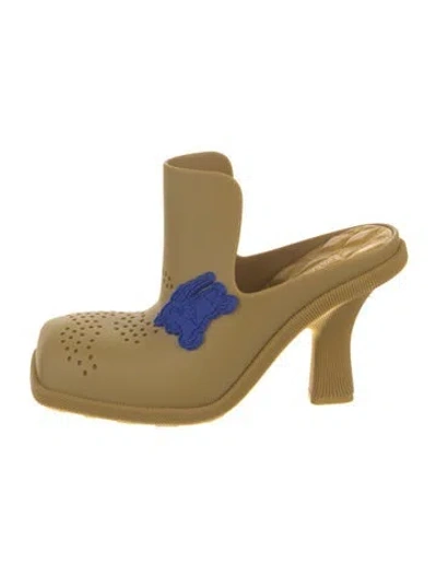 Pre-owned Burberry Rubber Mules In Neutral